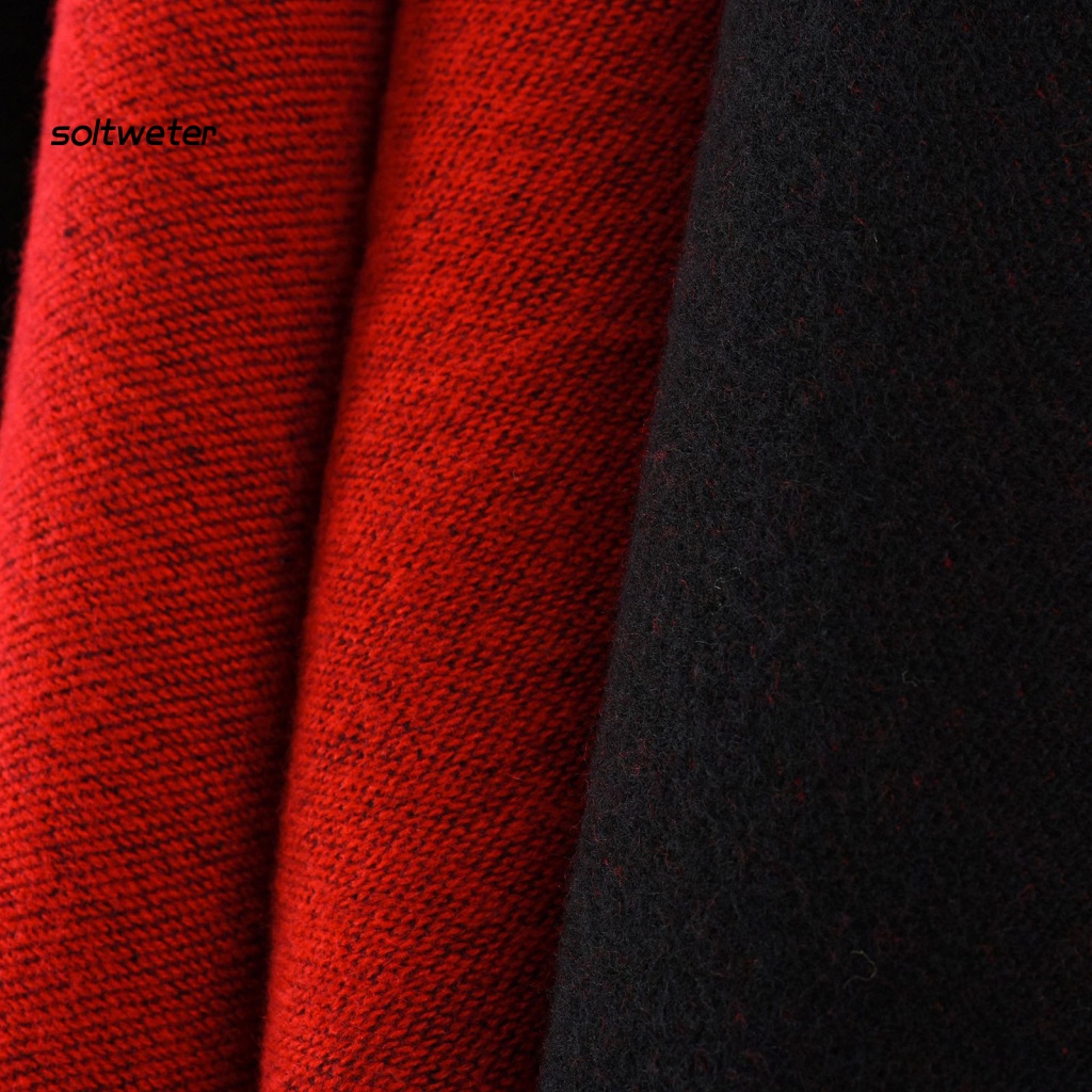 St Áo Khoác Poncho Dày Ghép Vải Cashmere Mềm Mại Có Thể Chạm Vào Thời Tiết Lạnh Cho Nữ