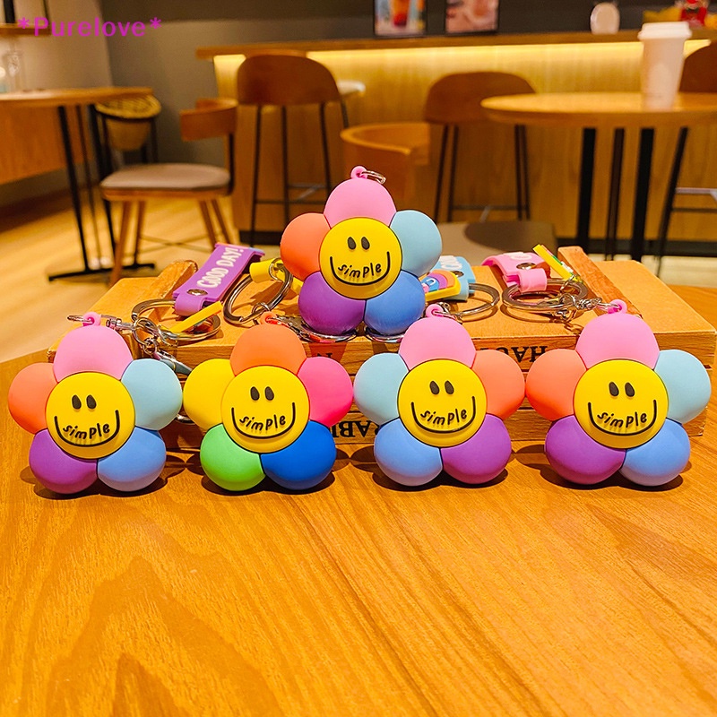 Purelove &gt; Phụ Kiện Móc Khóa Điện Thoại Hình Hoa Hướng Dương Mặt Cười Dễ Thương Mới