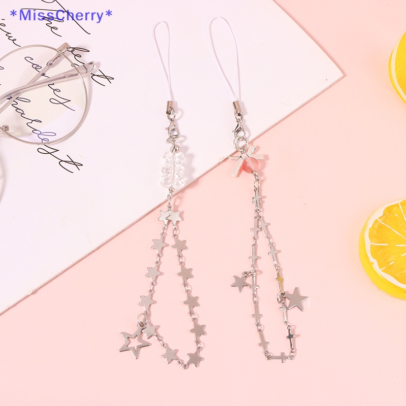 Dây Đeo Điện Thoại Y2K Họa Tiết Gấu Thắt Nơ / Ngôi Sao Xinh Xắn Mới