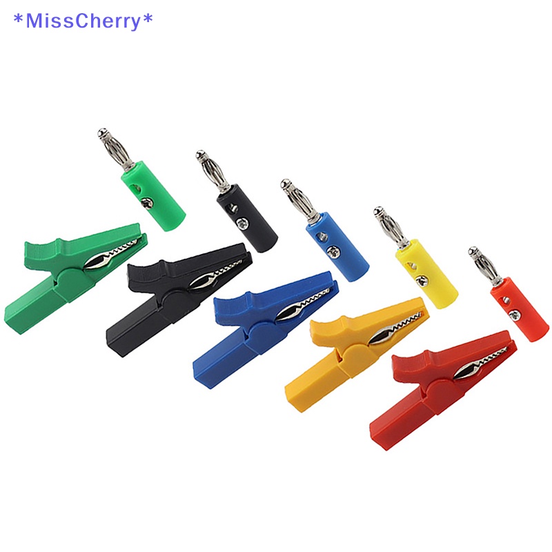 Kẹp Cá Sấu 55mm Kèm Dây Cáp Đầu Nối 4mm Cho Đồng Hồ Vạn Năng Kế Mới