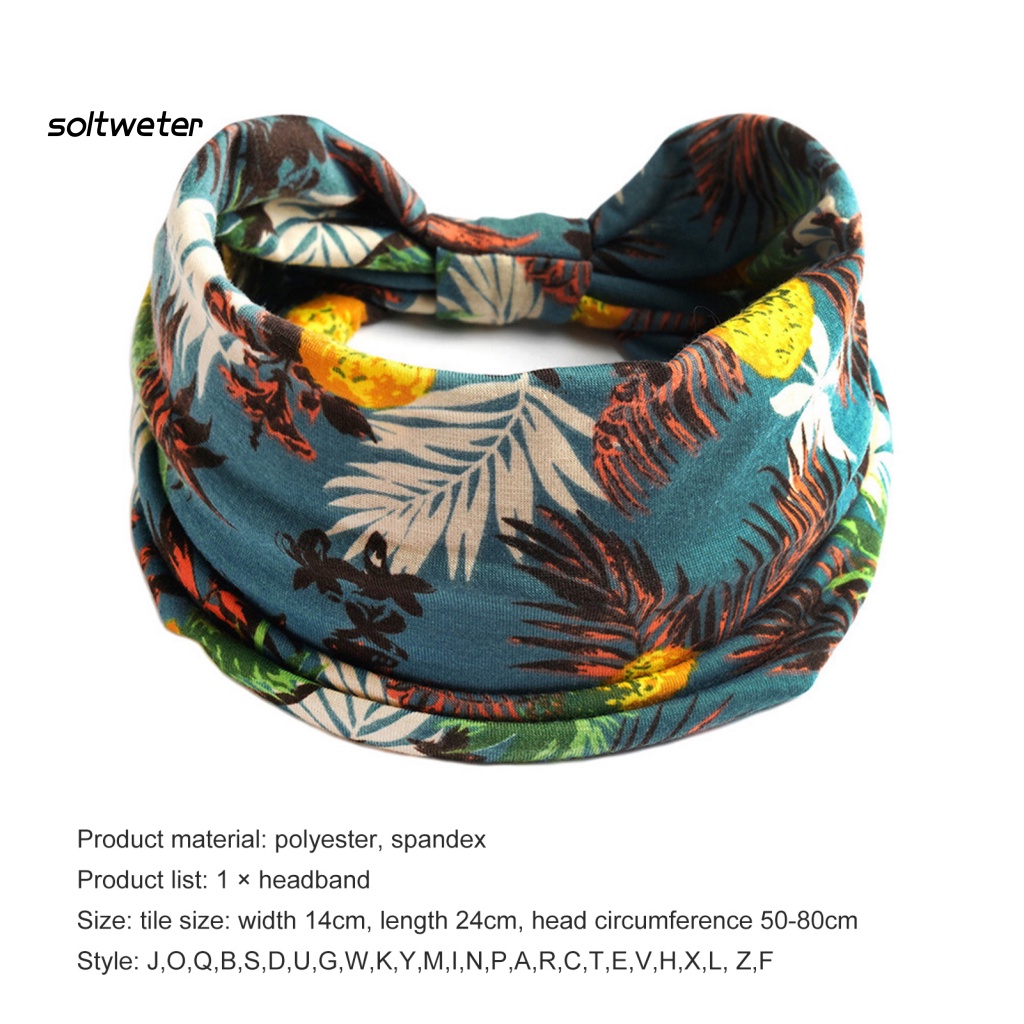 Băng Đô Co Giãn Thấm Hút Mồ Hôi In Họa Tiết Phong Cách Bohemian Thời Trang Cho Nữ Tập Yoga