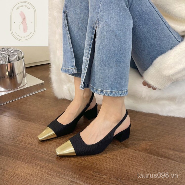 Sandal Cao Su PU Đế Dày 3-5cm Phong Cách Thời Trang Mới 2023