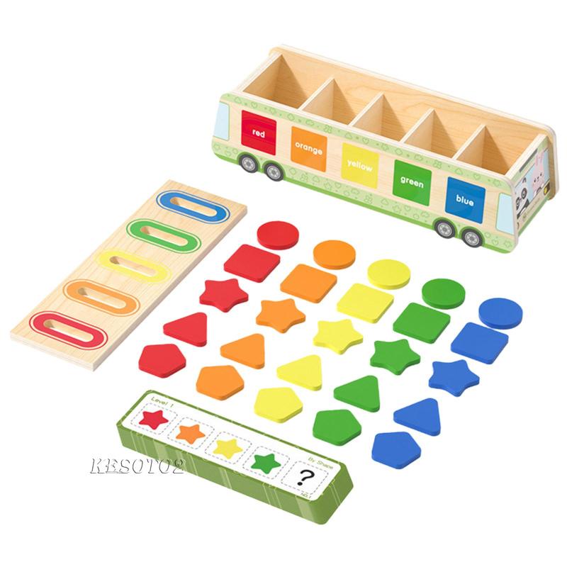 Đồ Chơi Phân Loại Bằng Gỗ Màu Sắc Theo Phương Pháp Montessori Cho Bé