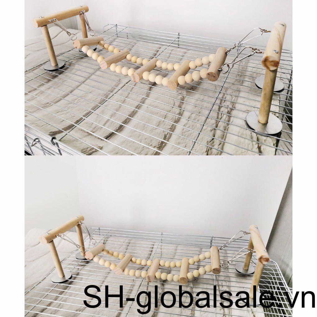 Thang Leo Đứng Bằng Gỗ Không Độc Hại Cho Chim Cảnh