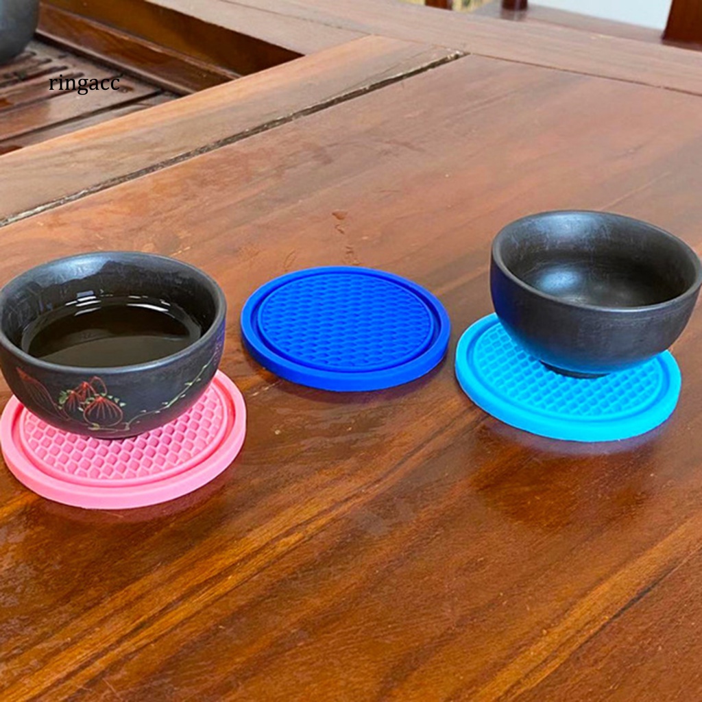 Rga Miếng Lót Cốc Bằng PVC Chống Trượt Chống Mài Mòn Trang Trí Cho Xe Hơi