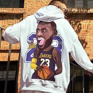 áo khoác hoodie M-8XL[ có size 30 kg_120 kg ]Áo Hoodie Tay Dài Dáng Rộng In Hình Ngôi Sao Bóng Rổ Mỹ Thời Trang Cho Nam Và Nữ