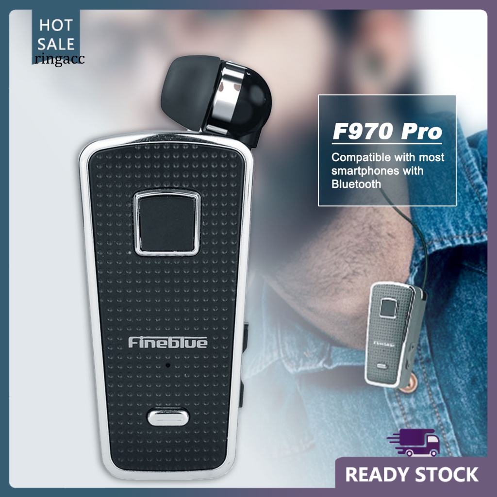 1 Tai Nghe Bluetooth Fineblue F970pro Mini Thiết Kế Kẹp Có Thể Thu Gọn Tiện Dụng Kèm 50 Tai Nghe