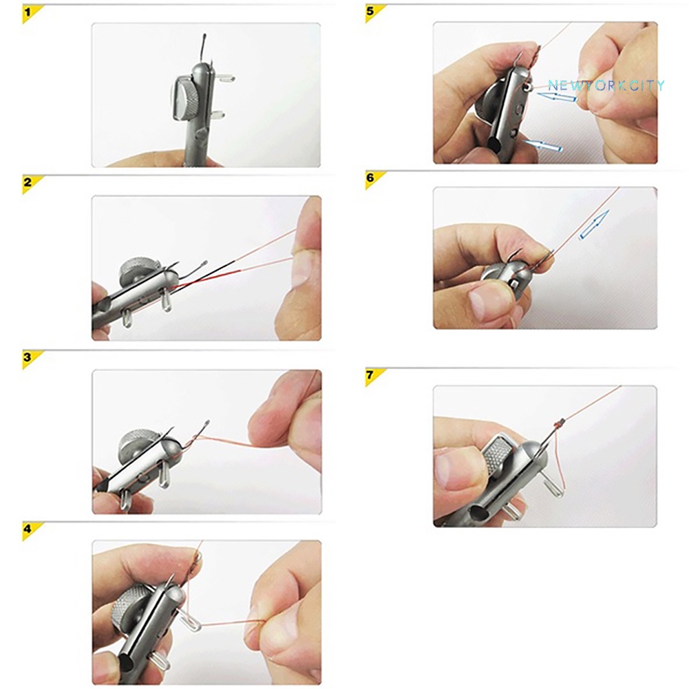 Dụng Cụ Thắt Nút Dây Câu Cá Hai Đầu Bằng Hợp Kim Nhôm