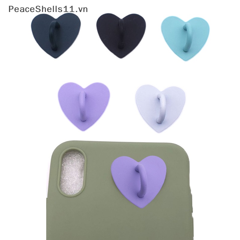 Móc Dán Điện Thoại Bằng Kim Loại Hình Trái Tim Xinh Xắn