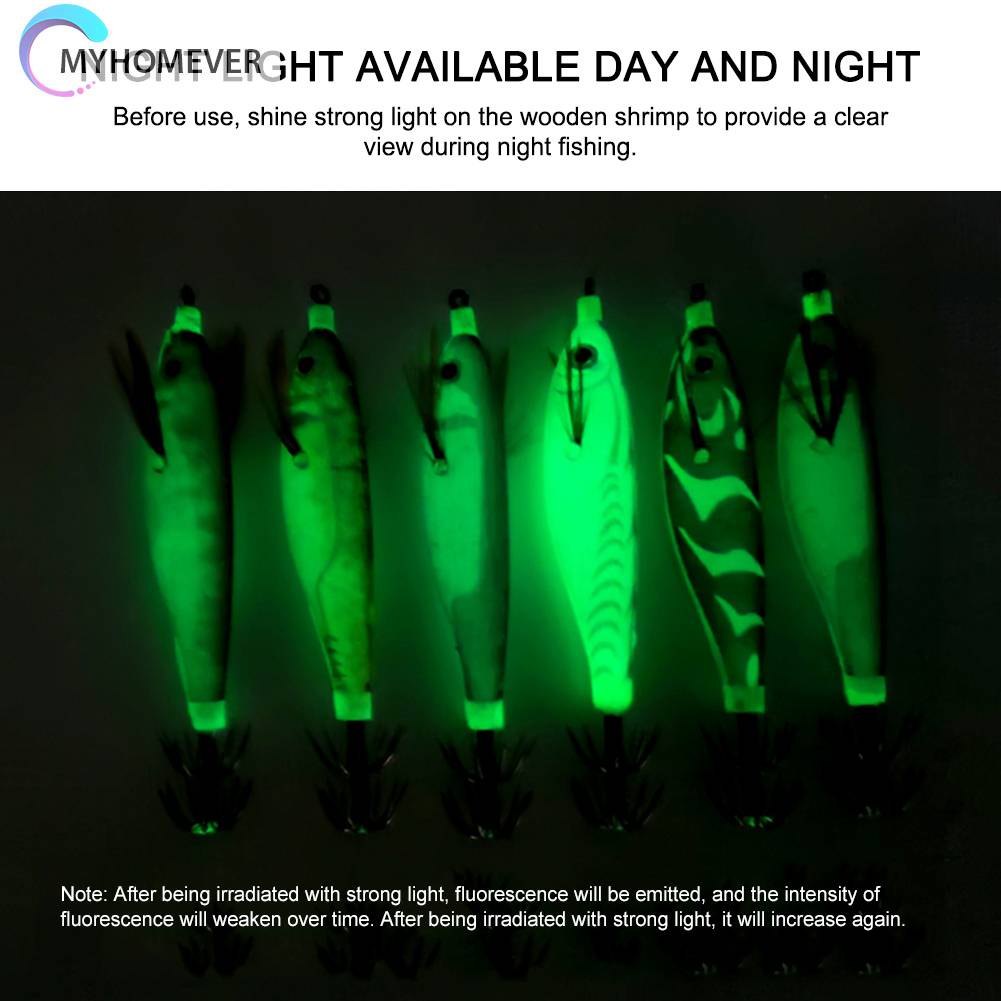 Bộ 14 Mồi Câu Cá Giả Hình Bạch Tuộc Dạ Quang Cứng Kèm Hộp Đựng