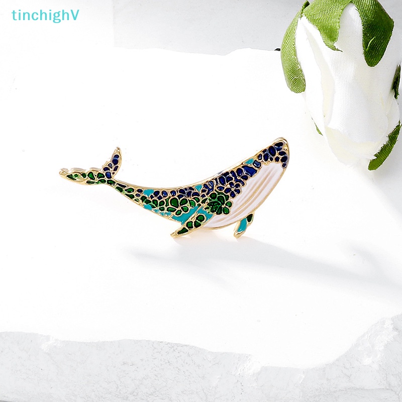 Ghim Cài Áo Hình Cá Voi Tráng Men Thời Trang Cho Nữ