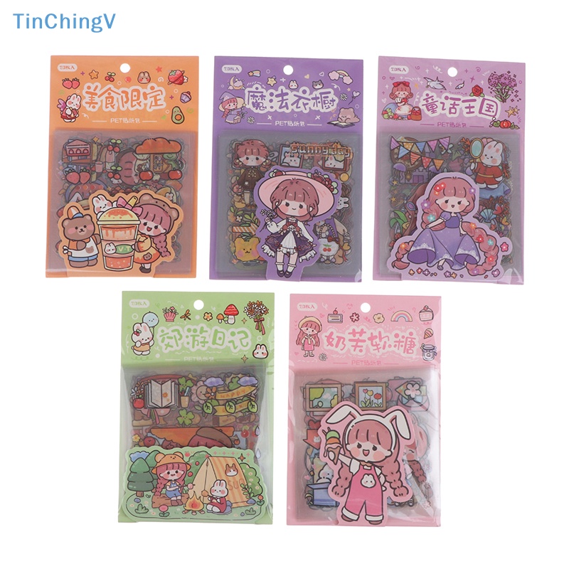 Bộ 20 Tấm Sticker Dán Trang Trí Hình Động Vật Hoạt Hình Dễ Thương