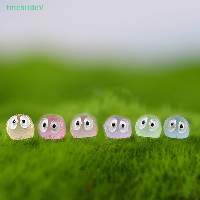 Bộ 5 Búp Bê Hoạt Hình Mini Màu Đen Phát Sáng Dùng Trang Trí Tiểu Cảnh