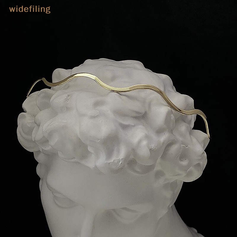 Băng Đô Kim Loại Bản Rộng Màu Vàng / Bạc Thời Trang Thanh Lịch Cho Nữ