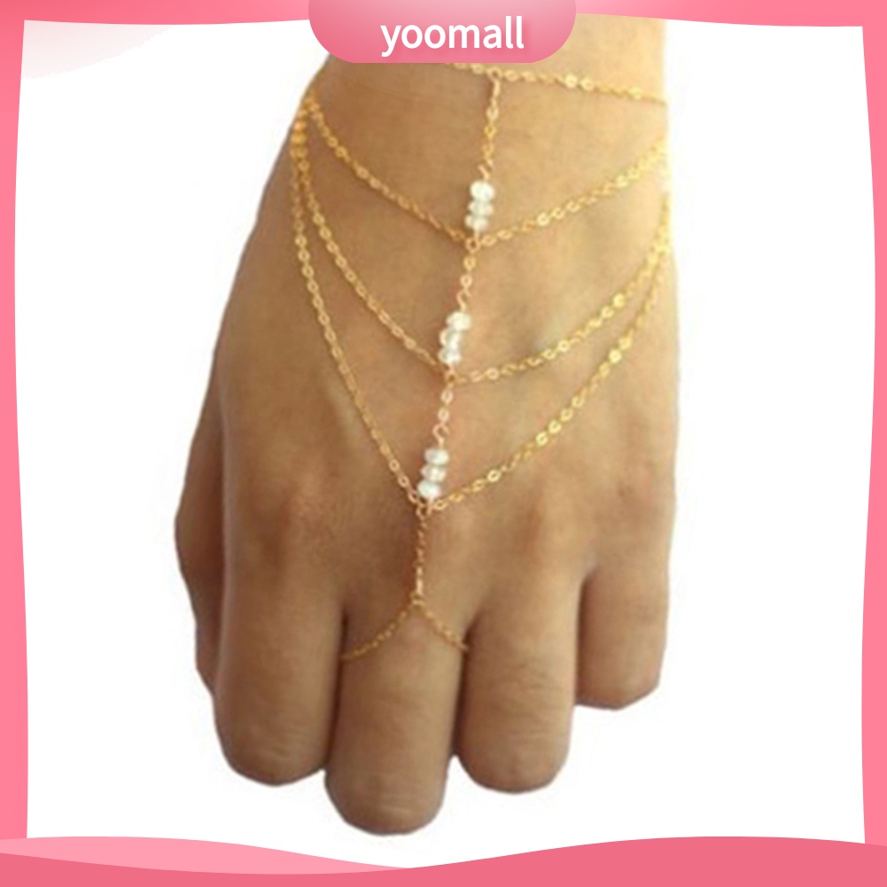 [YM] Vòng Đeo Tay Lắc Tay Phối Dây Xích Tua Rua Nhiều Lớp Buổi Nổi Tiếng Cho Nữ