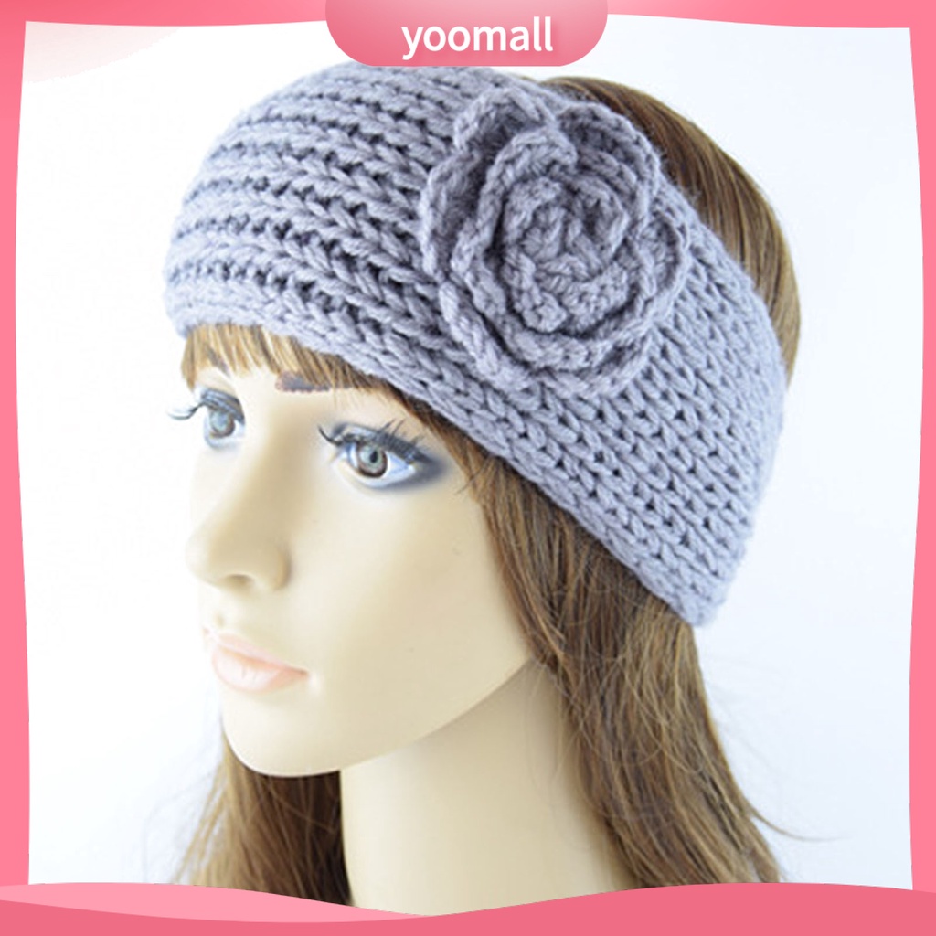 Băng Đô Dệt Kim Cài Nút Giữ Ấm Thoải Mái Cho Nữ