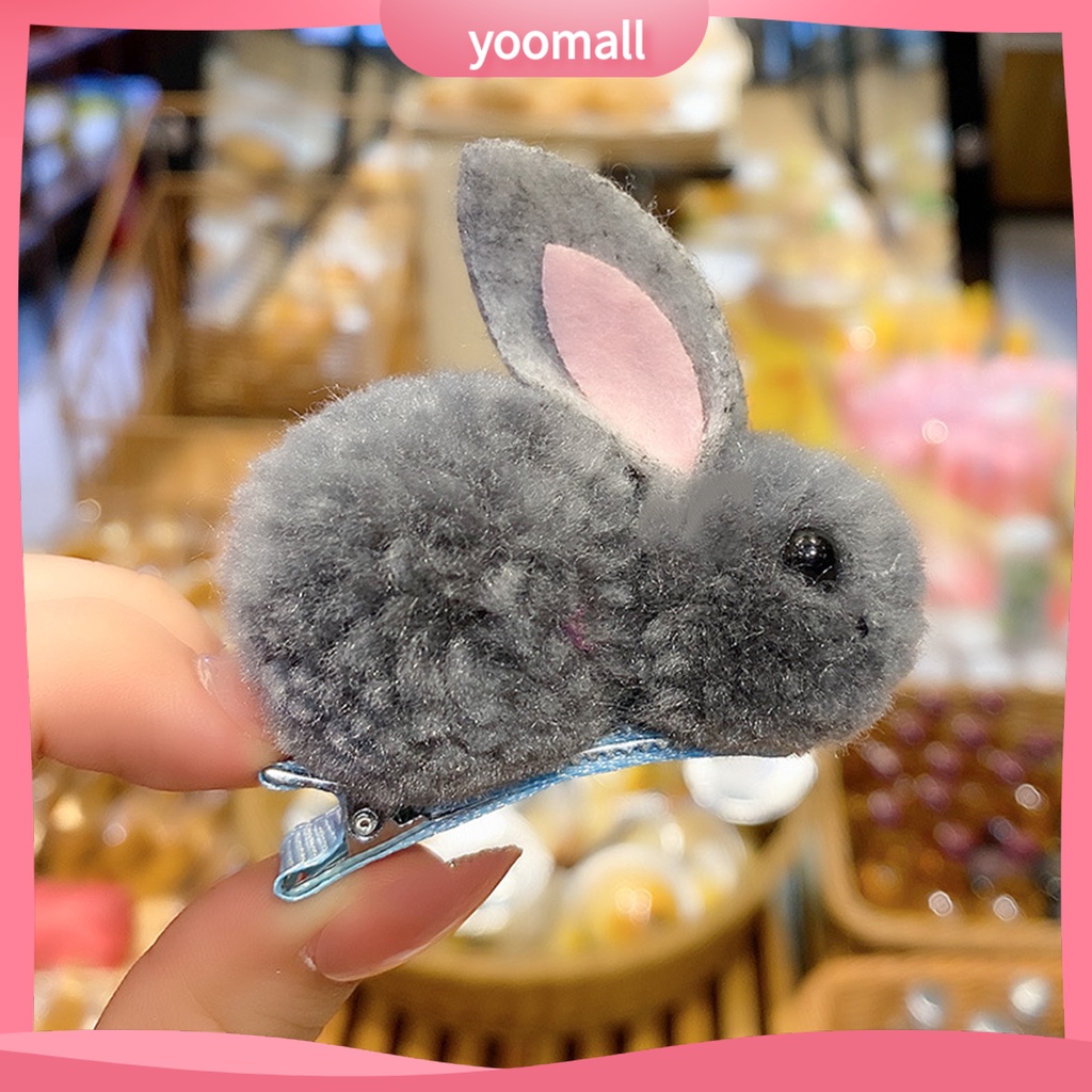 Kẹp Tóc Hình Thỏ Hoạt Hình Nhiều Màu Sắc Tiện Dụng Cho Bé