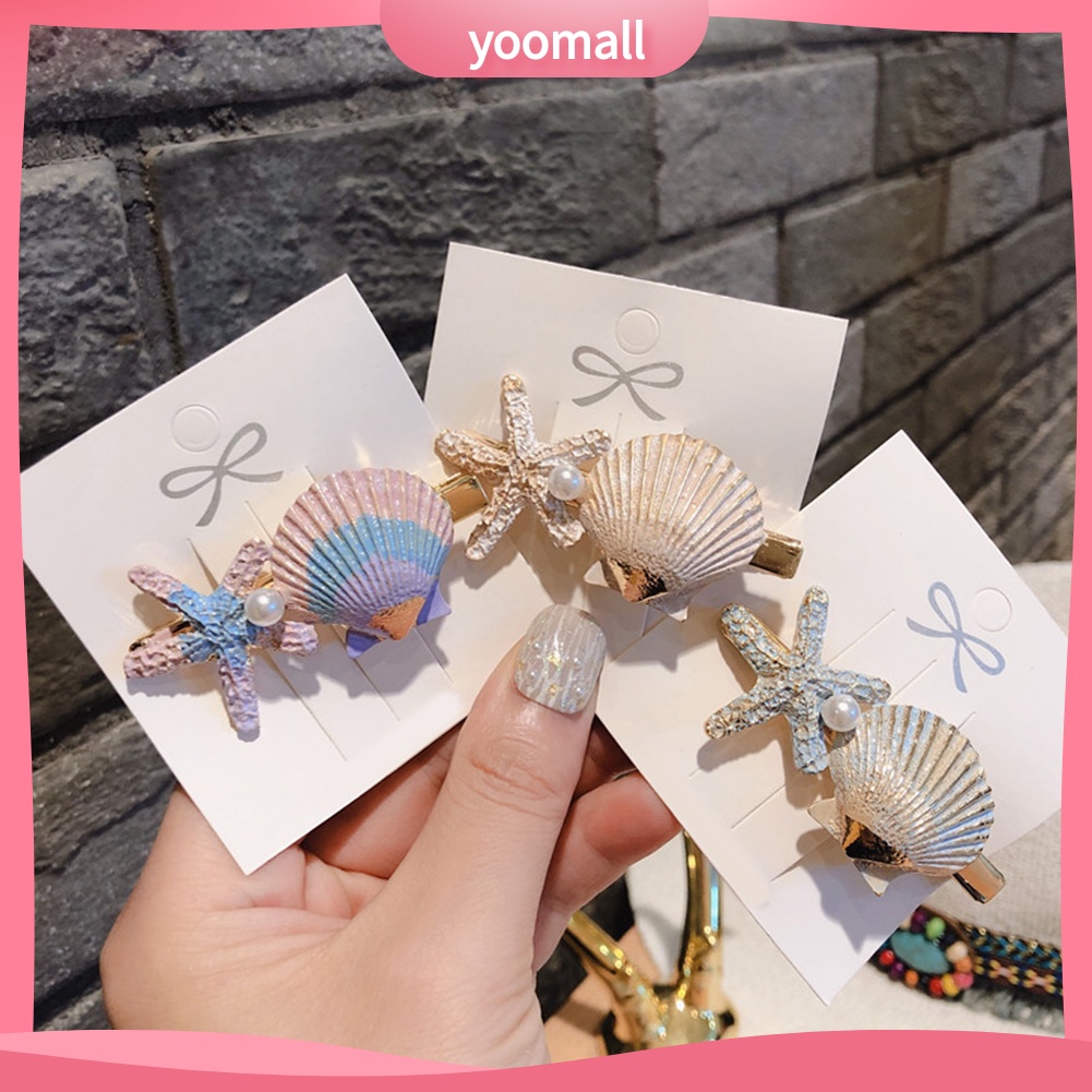 Kẹp Tóc Hình Vỏ Sò / Sao Biển Ngọt Ngào Cho Nữ