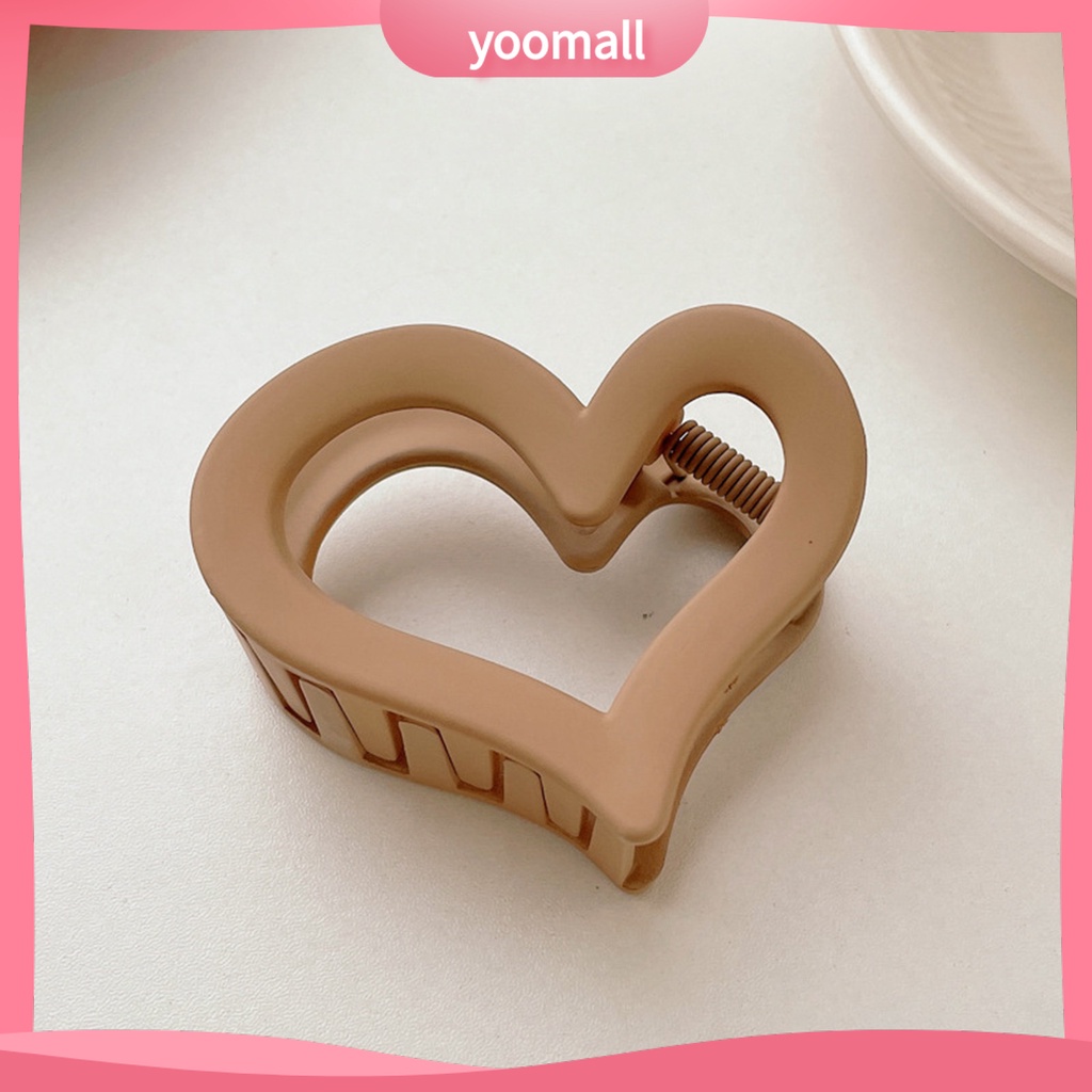 Kẹp Tóc Càng Cua Rỗng Trơn Màu Chống Trượt Có Răng Lược