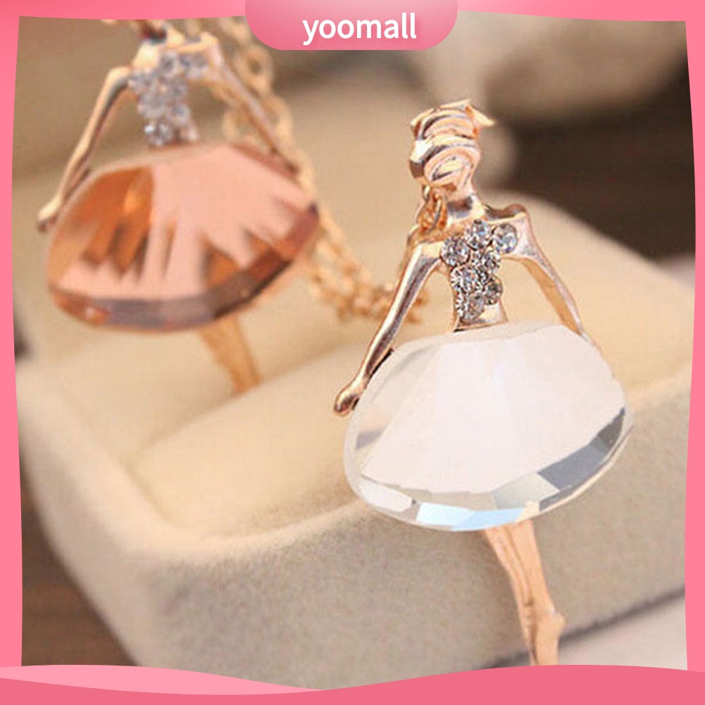 Vòng cổ Mặt Hình Cô Gái Múa Ba Lê Đính Đá Thời Trang Dành Cho Nữ