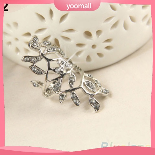 Nhẫn Hình Chiếc Lá Đính Đá Thời Trang Dành Cho Nữ