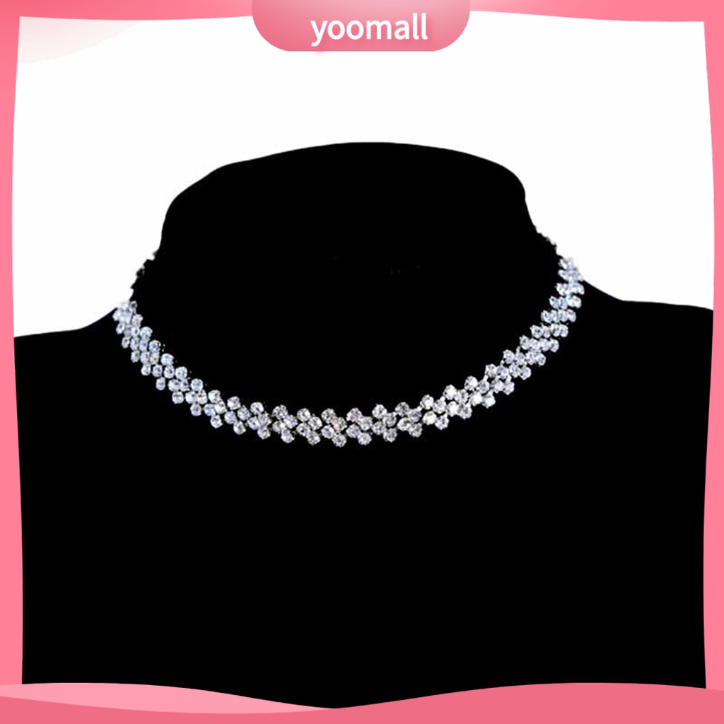 Vòng Cổ Choker Mở Rộng Điều Chỉnh Được Mạ Điện Đính Đá Thời Trang Dự Tiệc Cho Nữ