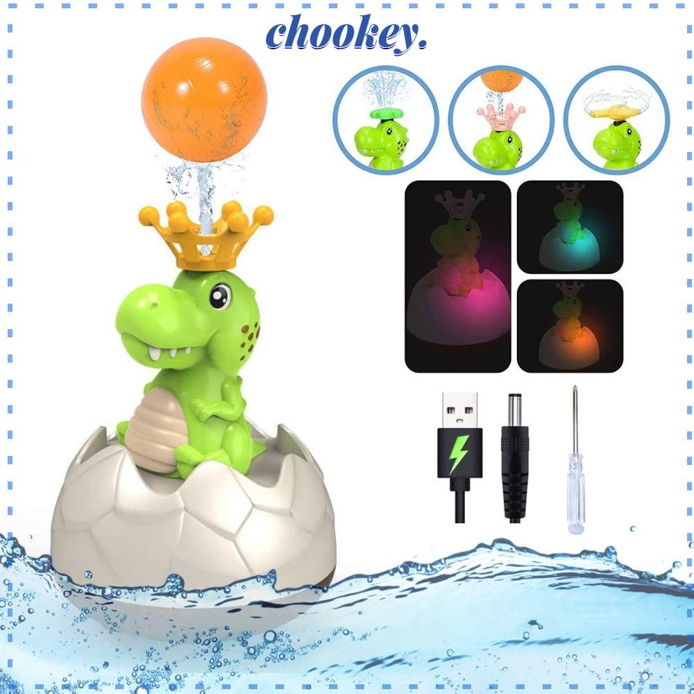 CHOOKEY Đồ Chơi Khủng Long Phun Nước Tự Động Có Thể Sạc Lại Dành Cho Phòng Tắm