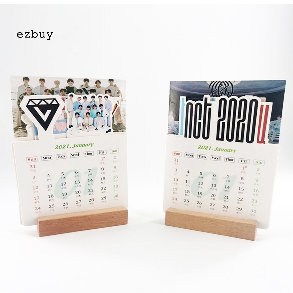 Lịch 2021 BTS Blackpink NCT Seventeen EXO Stray Kids Để Bàn Trang Trí
