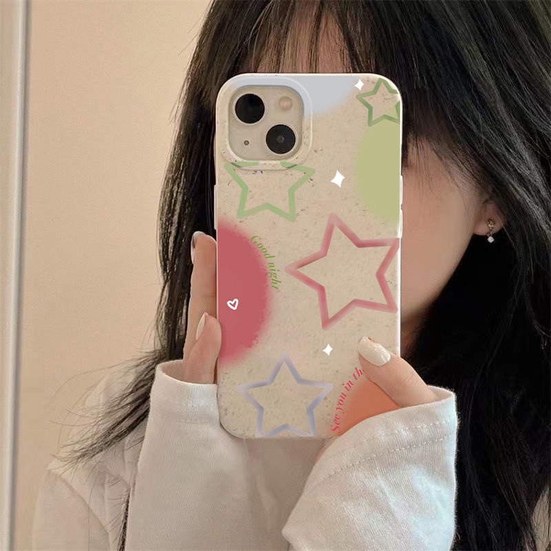 Ốp Điện Thoại Dẻo Họa Tiết Ngôi Sao Năm Cánh Đơn Giản Chống Sốc Cho Iphone12 14pro13 7 118iPhone12 plus