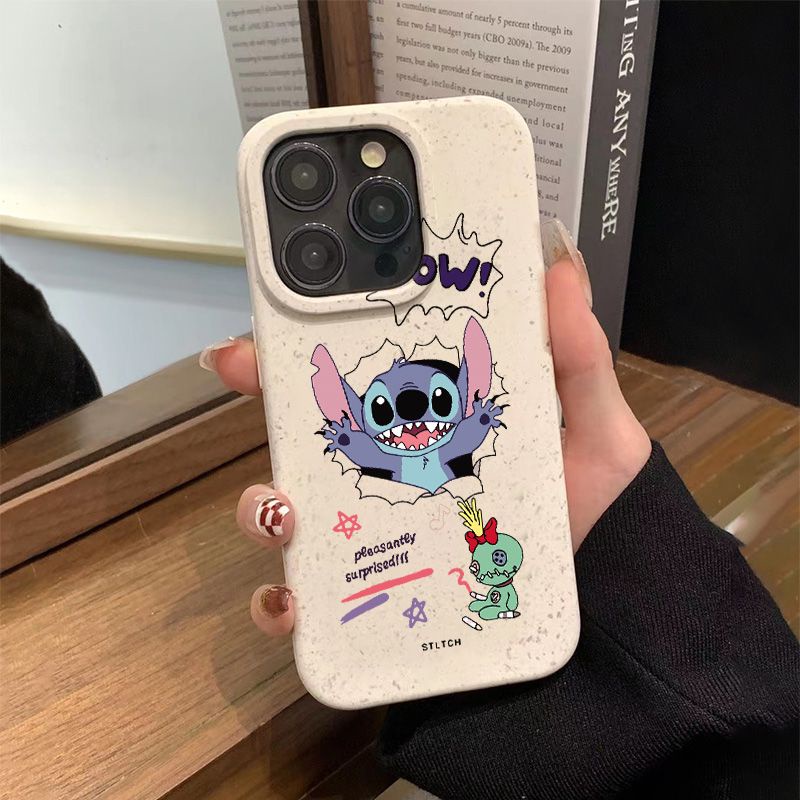 Ốp Điện Thoại Mềm Chống Sốc In Hình Stitch Hoạt Hình Đơn Giản Cho Apple 714pro8max 13iPhone12 11 plus