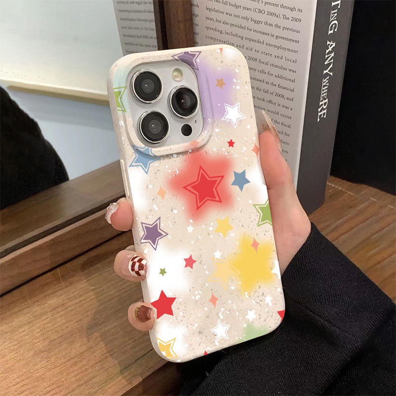Ốp Điện Thoại Dẻo Họa Tiết Ngôi Sao 4DZR Dễ Thương Chống Sốc Cho Iphone1214pro11 max7 8p 13