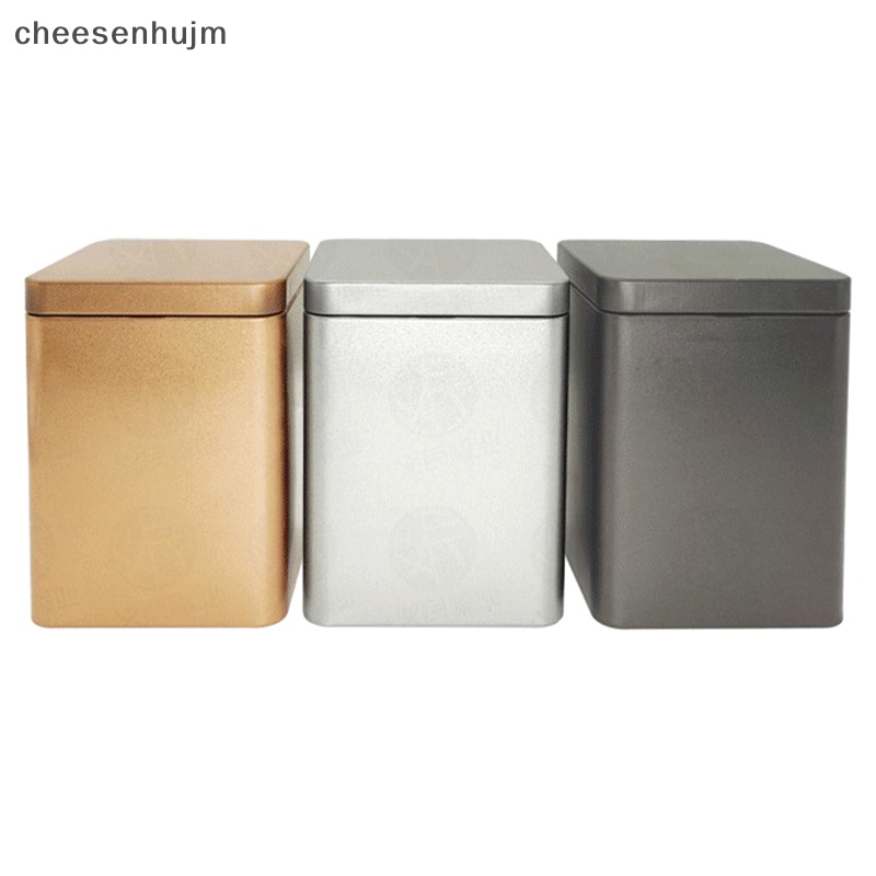 1 Hộp Thiếc Đựng Trà Hình Vuông Cỡ Nhỏ Tiện Dụng
