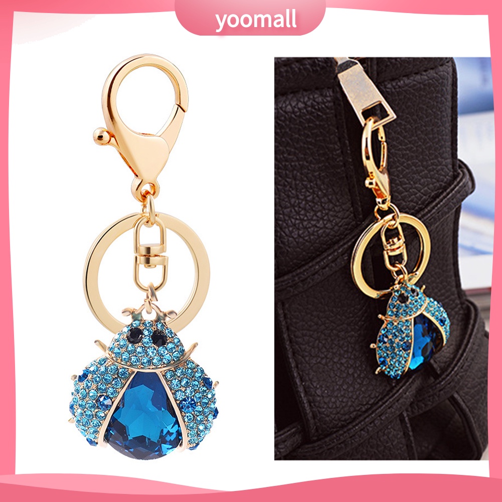 Móc Khóa Hình Bọ Rùa Đính Đá Dễ Thương