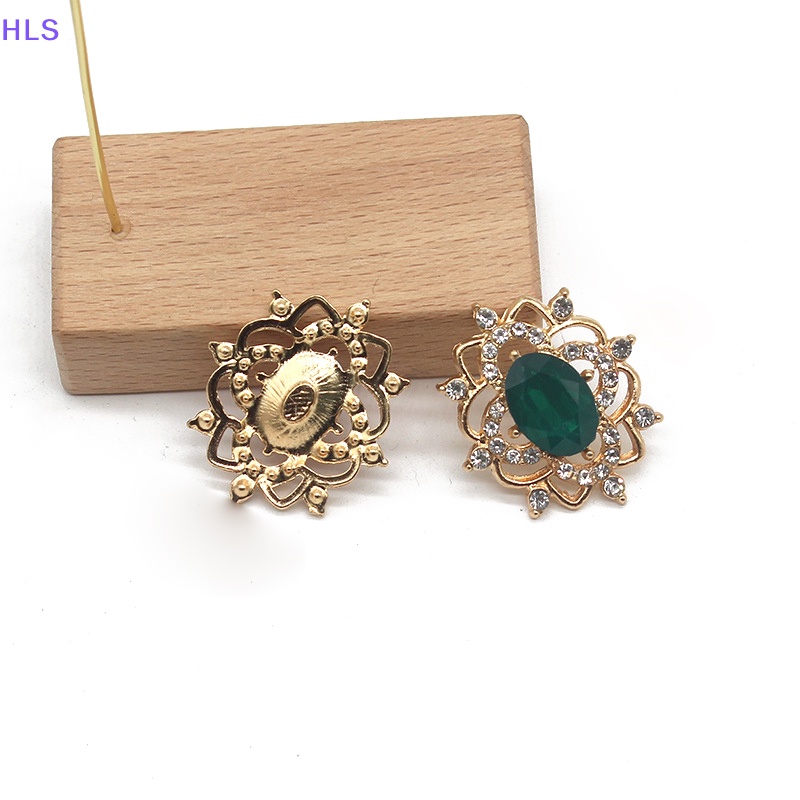 Khóa Cài Hình Oval Bằng Hợp Kim Đính Đá Opal Dùng Làm Trang Sức DIY