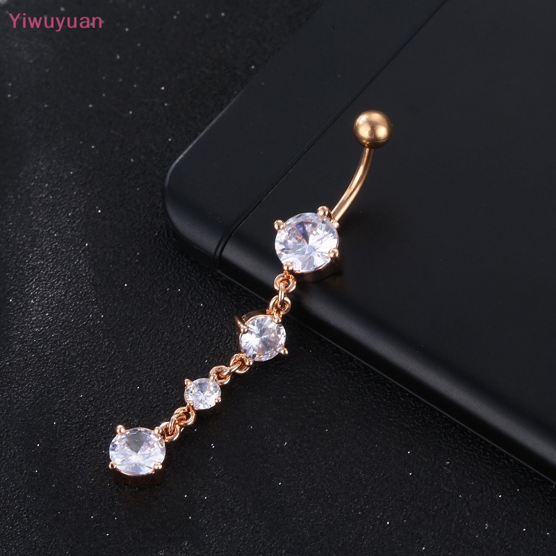 Khuyên Rốn Đính Đá Zircon Thời Trang Mới Cho Nữ