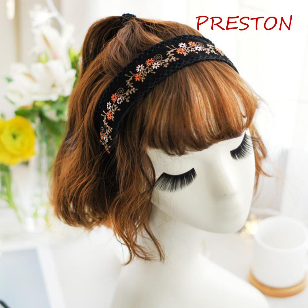 Băng Đô Cài Tóc Thêu Hoa Phong Cách Retro Thời Trang Cho Nữ