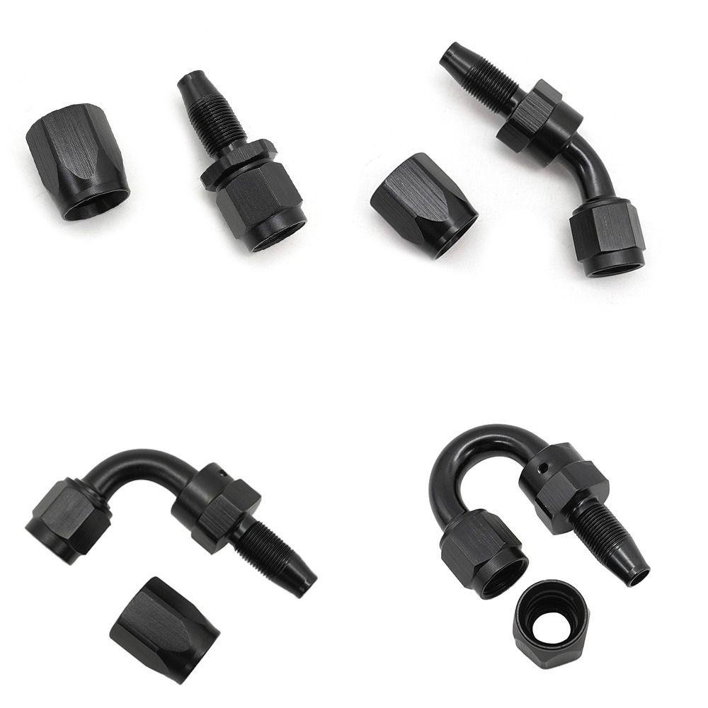 Đầu Nối Ống Dầu AN8 / AN10 / AN12 Bằng Hợp Kim Nhôm Bện Màu Đen Thông Dụng 0 / 45 / 90 Độ