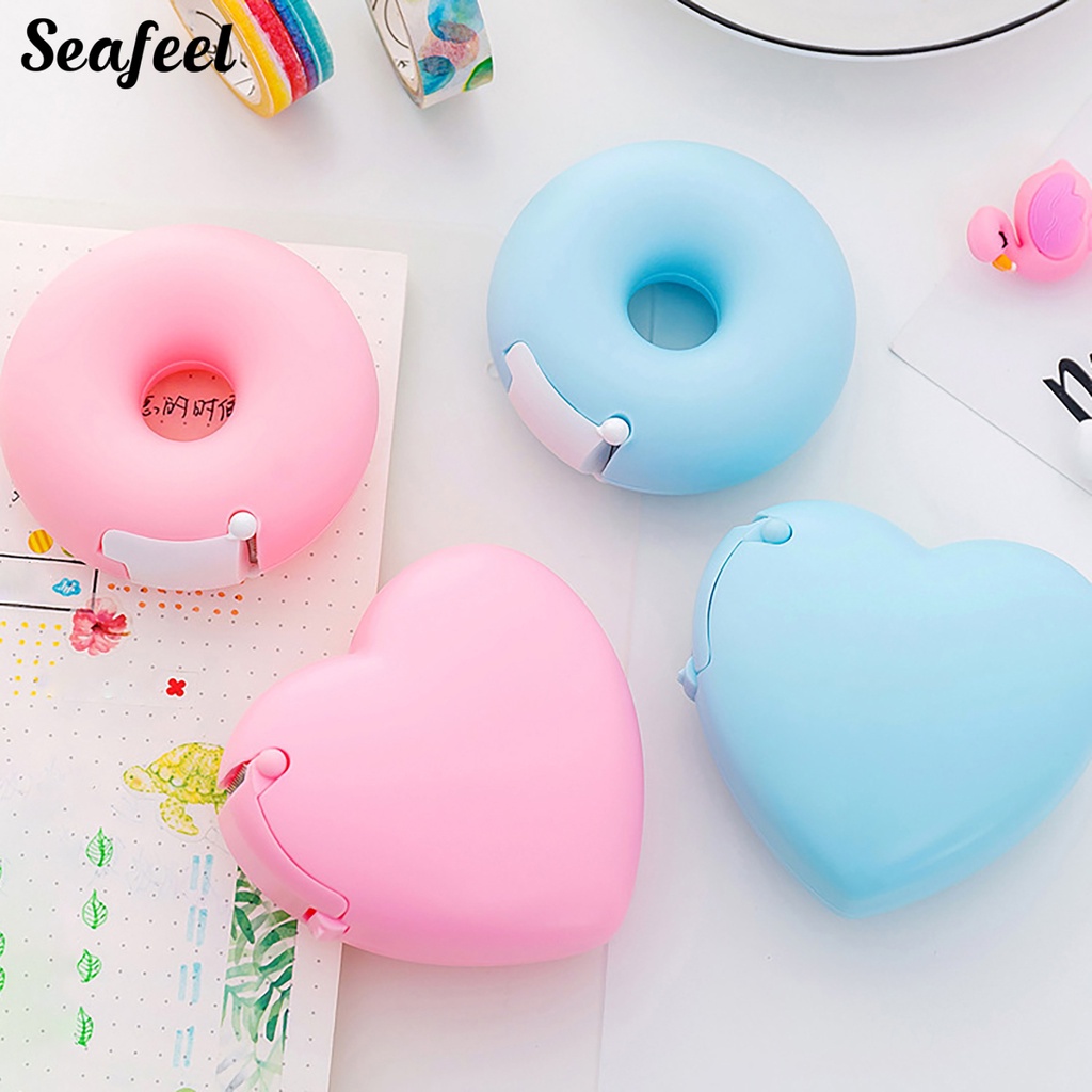 Khuôn Cắt Băng Keo Hình Bánh Donut Trái Tim Hoạt Hình Mini