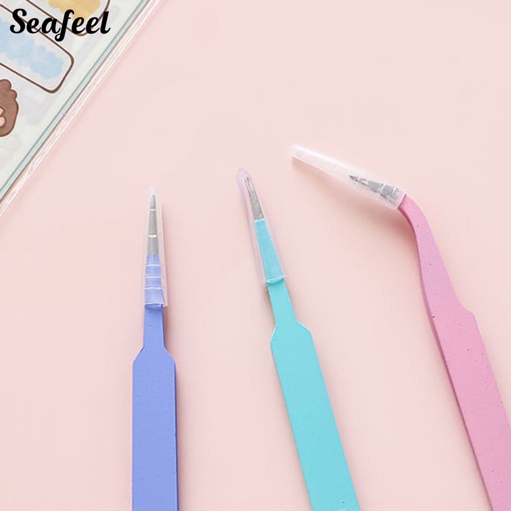 Set 2 Nhíp Kim Loại Uốn Cong Làm Móng Đa Năng DIY