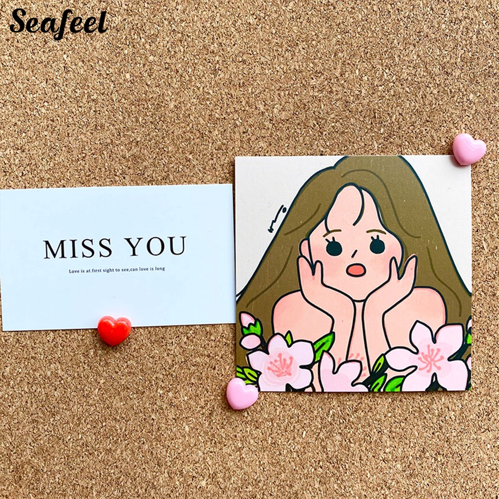 Set 50 Ghim Ghim Cài Ảnh Hai Màu Sắc Hình Trái Tim Chắc Chắn