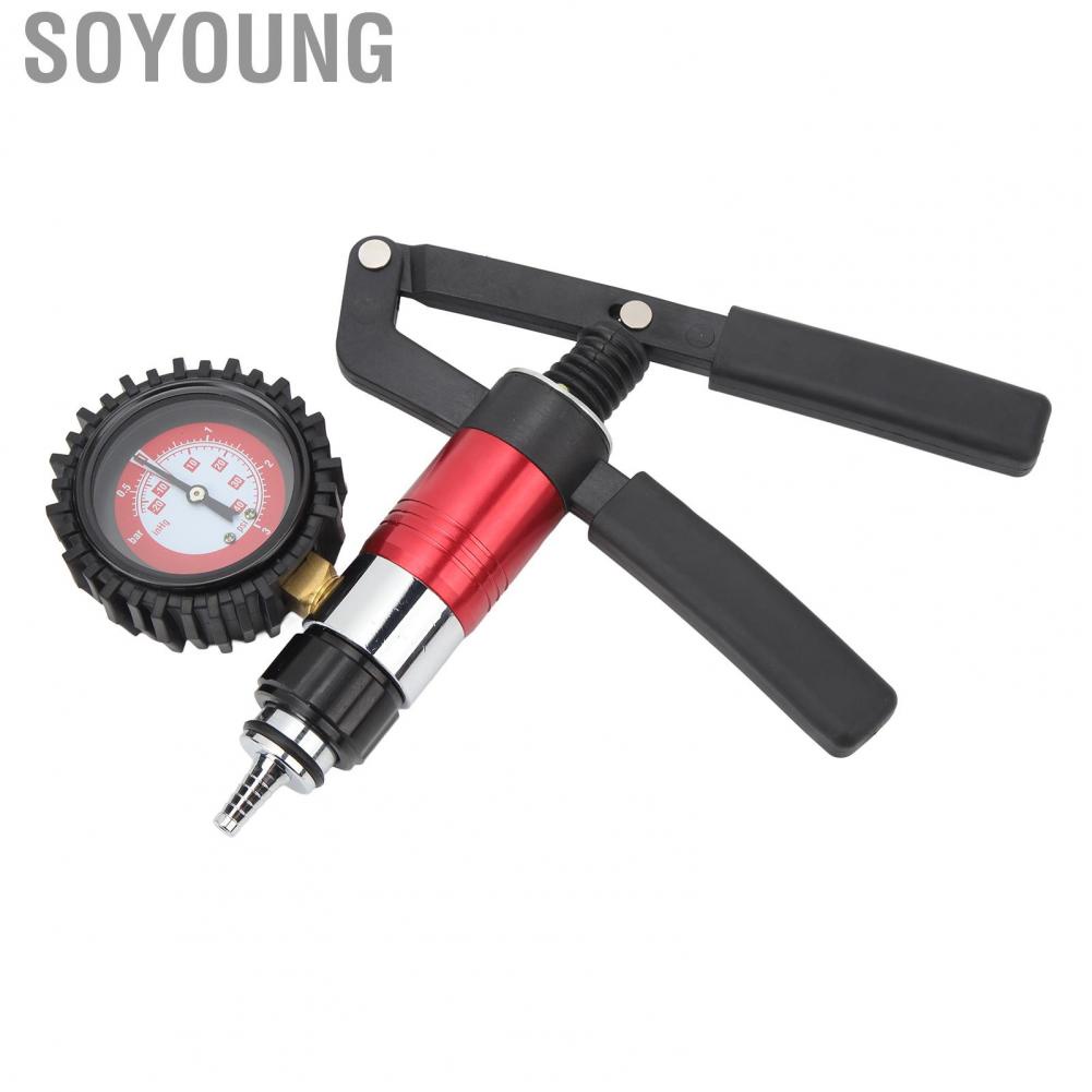 Soyoung Brake Bleeder Kit Easy To Read Hand Held Vacuum Pressure Pump Tester High Precision Convenient 0‑26 Inhg for Truck