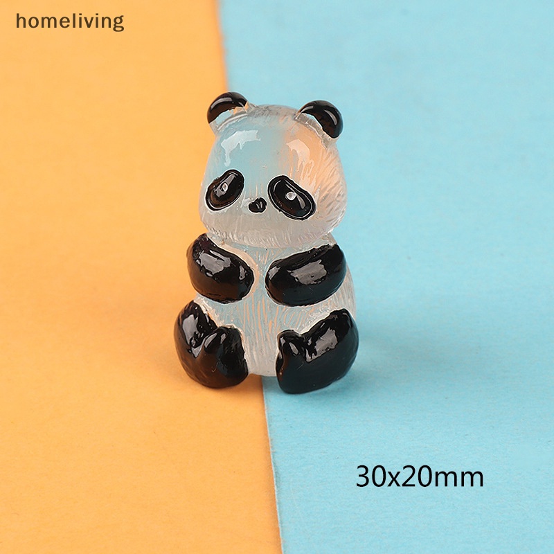 Set 2 Móc Khóa Hình Gấu Trúc 3D Phát Sáng Dễ Thương