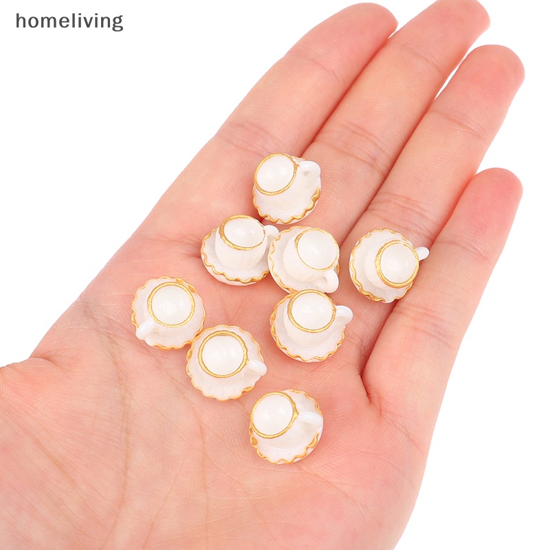 Set 4 Ly Cà Phê Mini Tỉ Lệ 1: 12 Dùng Để Trang Trí Nhà Búp Bê