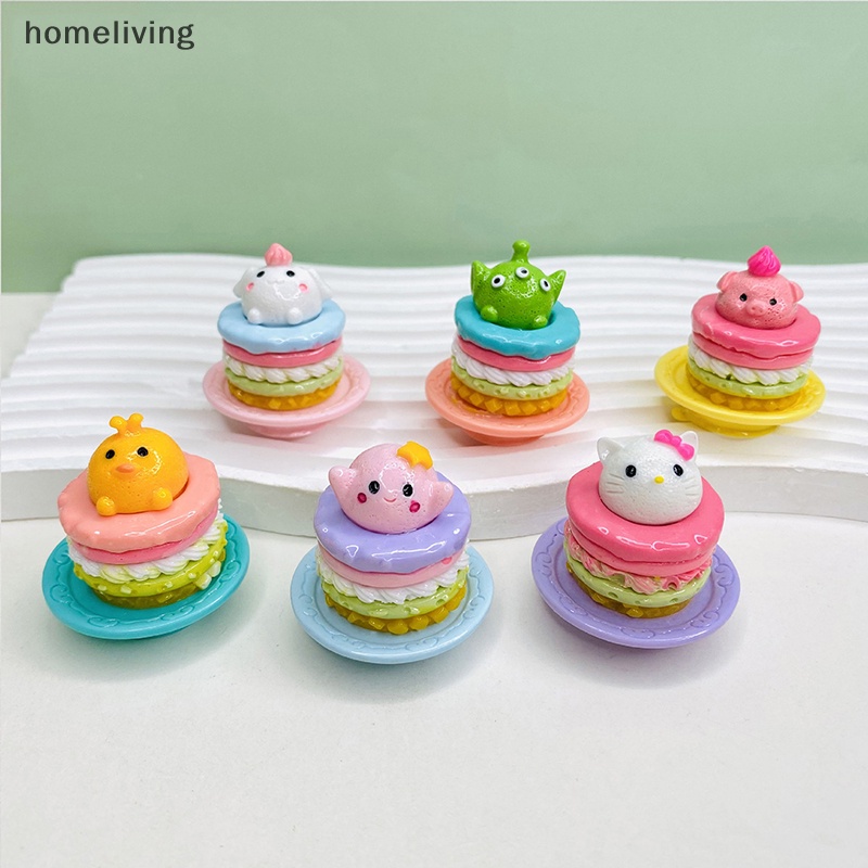 Bộ 10 Mô Hình Bánh Trái Cây 3D Bằng Nhựa Resin Dùng Trang Trí Sổ Tay DIY