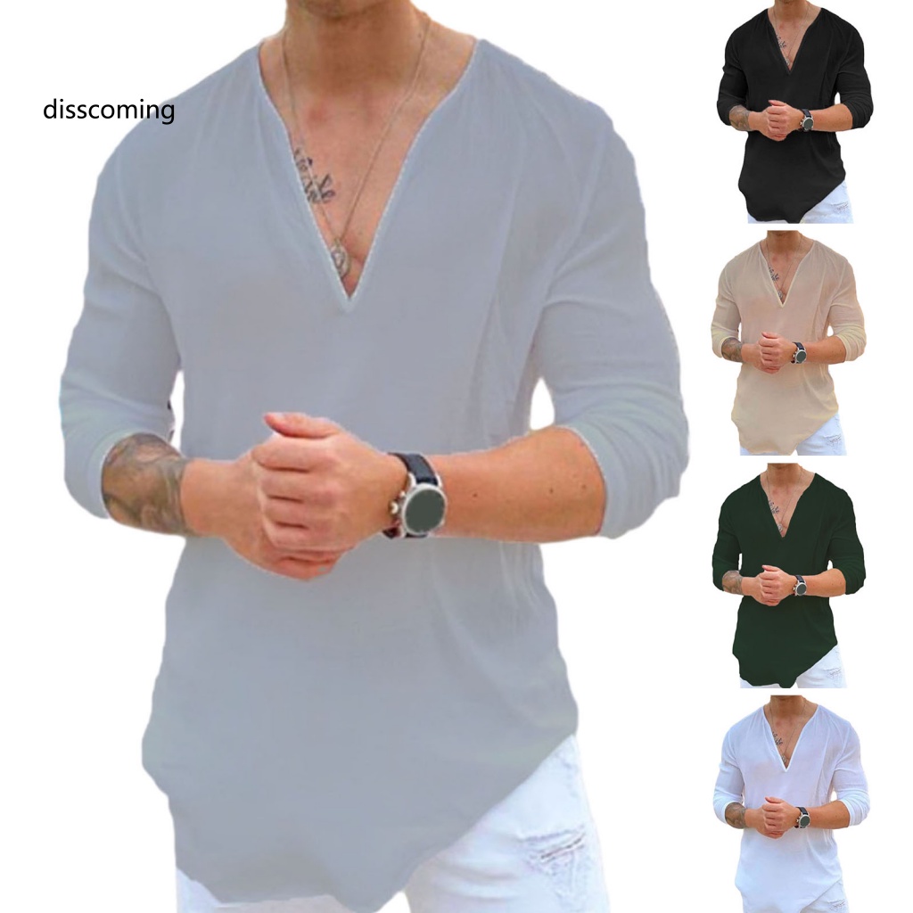 Áo Khoác Dáng Dài In Họa Tiết Cá Tính Trẻ Trung| Áo Sơ Mi Nam Cổ Chữ V Tay Lửng Dáng Rộng Thấm Hút Mồ Hôi Màu Sắc Đơn Giản