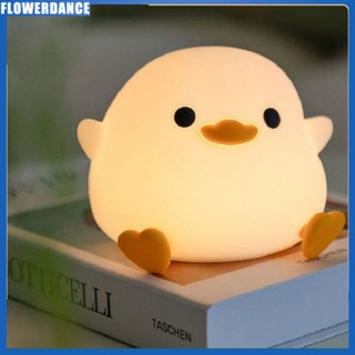 Hình con vịt đèn led silicone cảm ứng đèn ngủ sạc usb đèn ngủ cảm ứng cảm biến thời gian đèn ngủ cho trẻ em hoa