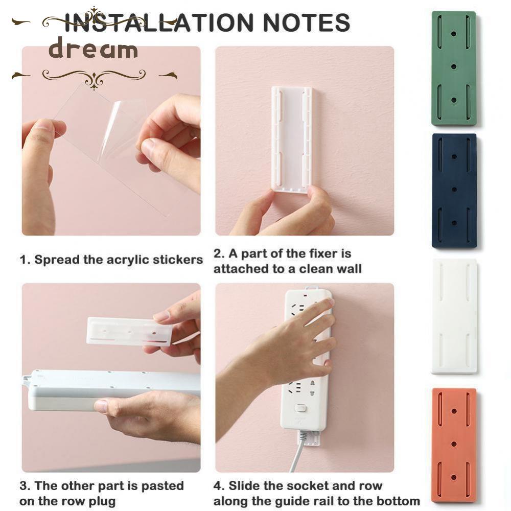 【DREAMLIFE】Socket Holder 10x4cm Accessories Cables Socket Fixator Holder Reusable