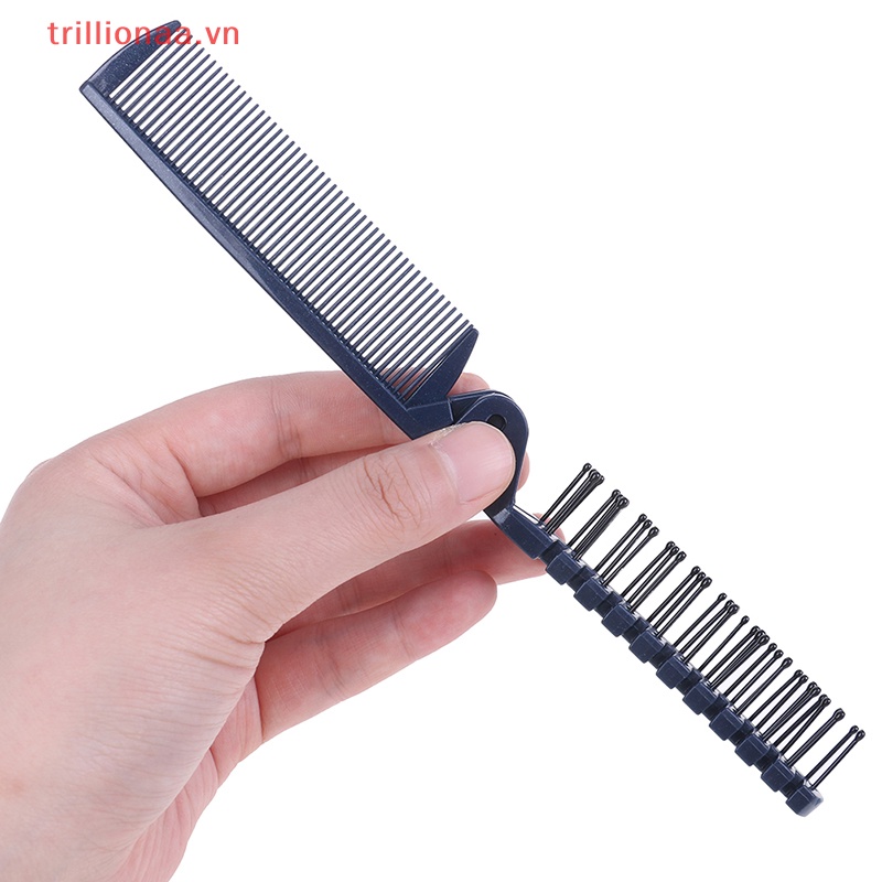 Lược Chải Tóc Hai Đầu Bằng Nhựa Có Thể Gấp Gọn Tiện Lợi Cho Nữ