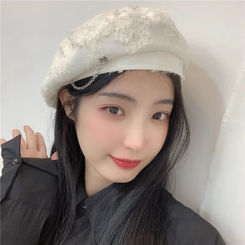 Mũ beret hàng cao cấp thiết kế tiểu thư chất liệu ren hoa thời trang Hàn Quốc cá tính cho nữ mới