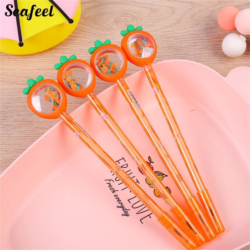 Set 10 Bút Mực Đen Hình Củ Cà Rốt Dễ Thương